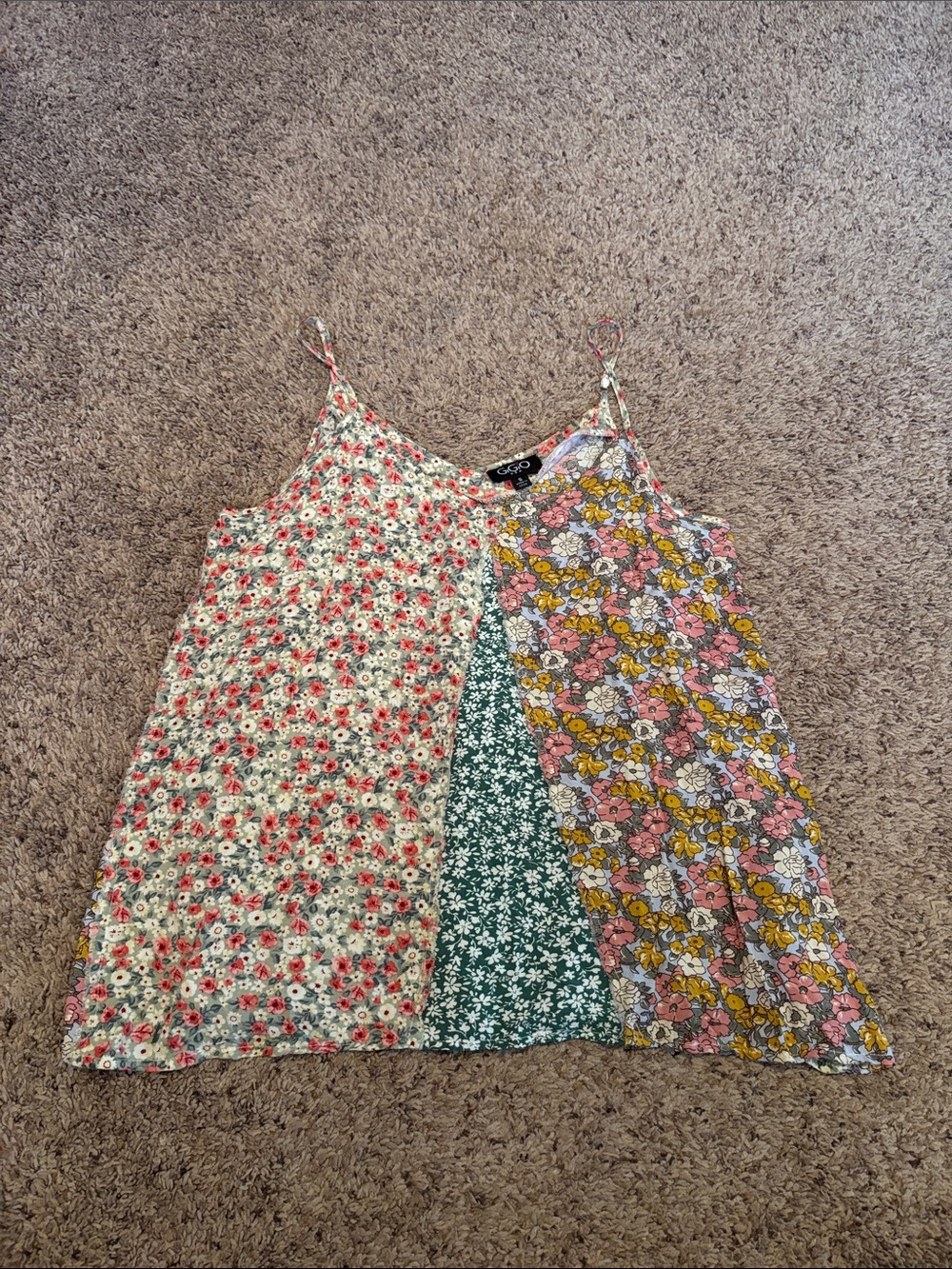 Gigio Floral Patchwork Tank Top S